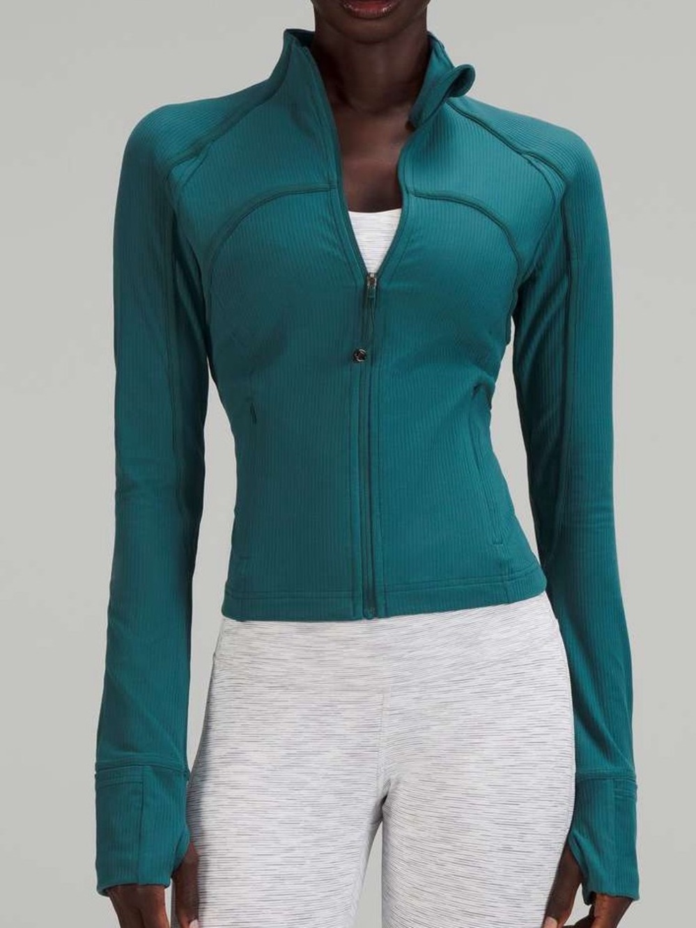 lululemon athletica Ribbed Nulu Cropped Define Jacket Green Jasper